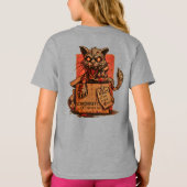 Camiseta Infantil Schrodinger's Zombie Cat - Back Tシャツ (裏面)