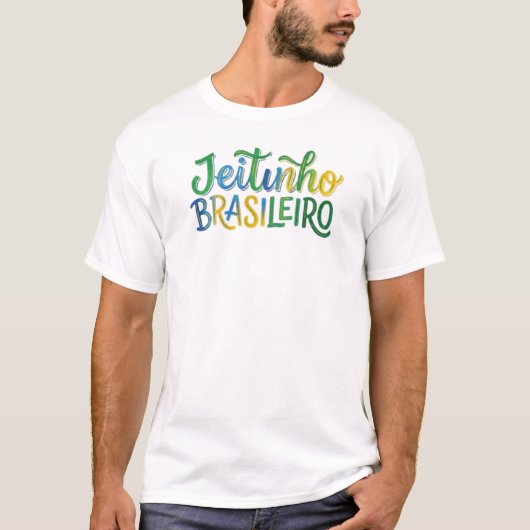 Camiseta Jeitinho Brasileiro - Estampa Colorida Br Tシャツ (正面)