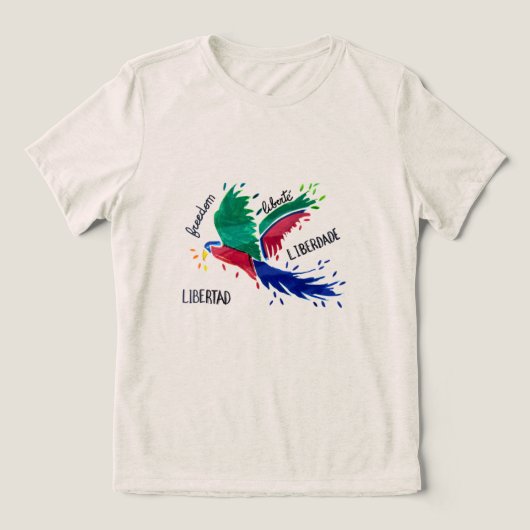 Camiseta Liberdade Arara (Desenho autoral) トライブレンドTシャツ (デザイン正面)