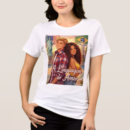 camiseta literária romantica A linguagem do amor トライブレンドTシャツ