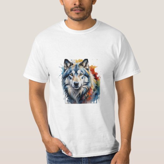  camiseta   lobo animal,forte tシャツ (正面)