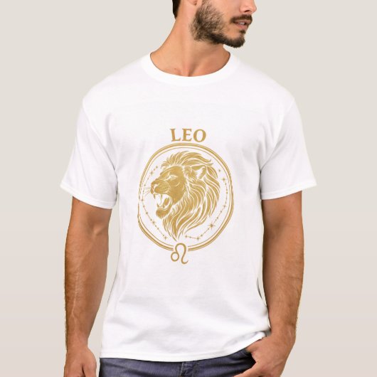 Camiseta Majestic Leo: O Poder do Signo de Leão em Tシャツ (正面)