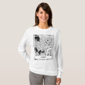 Camiseta mapa minimalista Londres - Blanco-negro Tシャツ (正面フル)