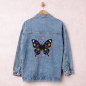 Camiseta mariposa con flores multicolor デニムジャケット (ハンガー)