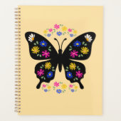 Camiseta mariposa con flores multicolor プランナー手帳 (正面)