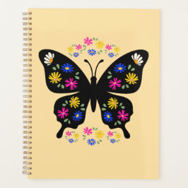 Camiseta mariposa con flores multicolor プランナー手帳
