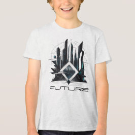 Camiseta Masc Juvenil Básica Abstrato Futurista-4 トライブレンドTシャツ