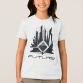Camiseta Masc Juvenil Básica Abstrato Futurista-4 トライブレンドＴシャツ (正面)