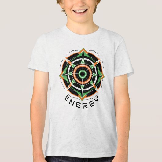 Camiseta Masc Juvenil Básica Abstrato Futurista-6 トライブレンドＴシャツ (正面)