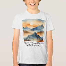 Camiseta Masc Juvenil Básica Amanhecer da Terra-1 トライブレンドTシャツ