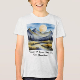 Camiseta Masc Juvenil Básica Amanhecer da Terra-2 トライブレンドTシャツ