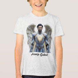 Camiseta Masc Juvenil Básica Arcanjo Gabriel トライブレンドＴシャツ