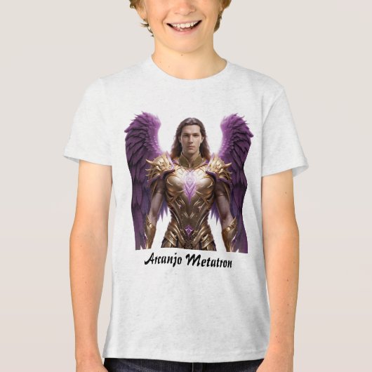 Camiseta Masc Juvenil Básica Arcanjo Metraton トライブレンドTシャツ (正面)