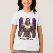 Camiseta Masc Juvenil Básica Arcanjo Metraton トライブレンドTシャツ (正面)