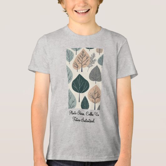 Camiseta Masc Juvenil Básica Raízes do Futuro-2 トライブレンドＴシャツ (正面)