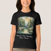 Camiseta Masc Juvenil Básica Reflexos da Terra-1   トライブレンドＴシャツ (正面)