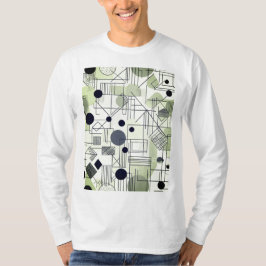 Camiseta Masculina Abstrato Básica Manga Longa Tシャツ