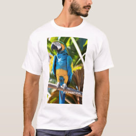Camiseta Masculina Básica arara azul Tシャツ