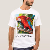Camiseta Masculina Básica Arara Vermelha Tシャツ (正面)
