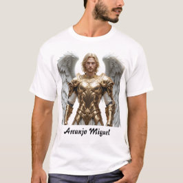 Camiseta Masculina Básica Arcanjo Miguel Tシャツ