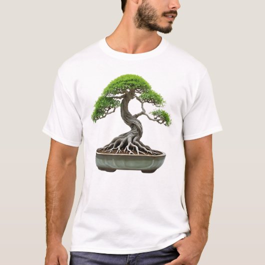 Camiseta Masculina Básica Bonsai-1 Tシャツ (正面)