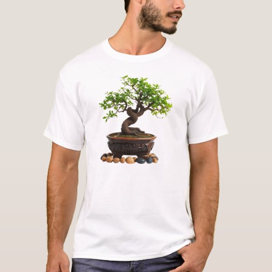 Camiseta Masculina Básica Bonsai-2 Tシャツ (正面)
