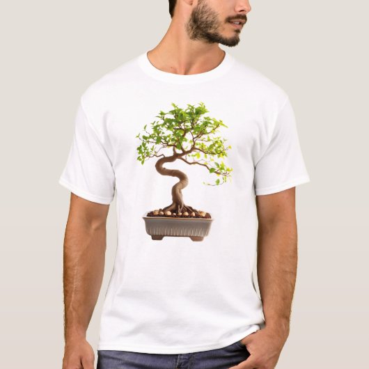 Camiseta Masculina Básica Bonsai-3 Tシャツ (正面)