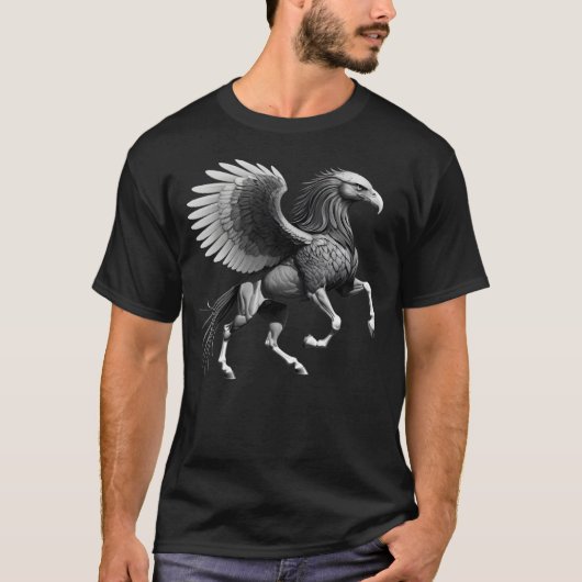 Camiseta Masculina Básica Cavalo Águia-1 Tシャツ (正面)