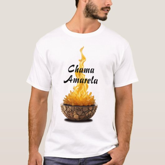 Camiseta Masculina Básica Chama Sagrada-2 Tシャツ (正面)