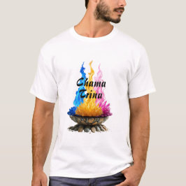 Camiseta Masculina Básica Chama Trina Tシャツ