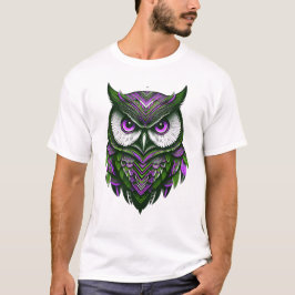 Camiseta Masculina Básica Coruja Tribal Tシャツ