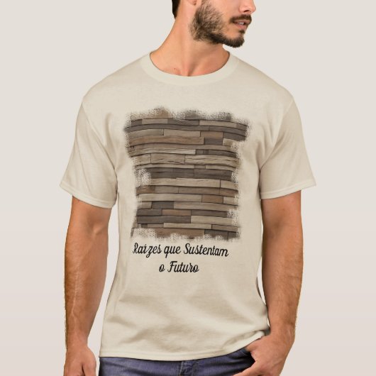 Camiseta Masculina Básica Madeira Viva Tシャツ (正面)
