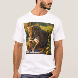 Camiseta Masculina Básica Onça Pintada Tシャツ