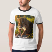 Camiseta Masculina Básica Ringer Onça Pintada Tシャツ (正面)