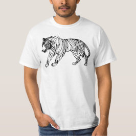 Camiseta Masculina Básica Tigre-1 Value Tシャツ