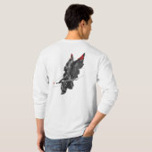 Camiseta Masculina com Mangas Longas estampada Tシャツ (裏面フル)