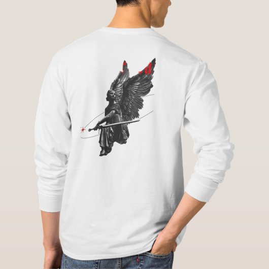 Camiseta Masculina com Mangas Longas estampada  Tシャツ (裏面)