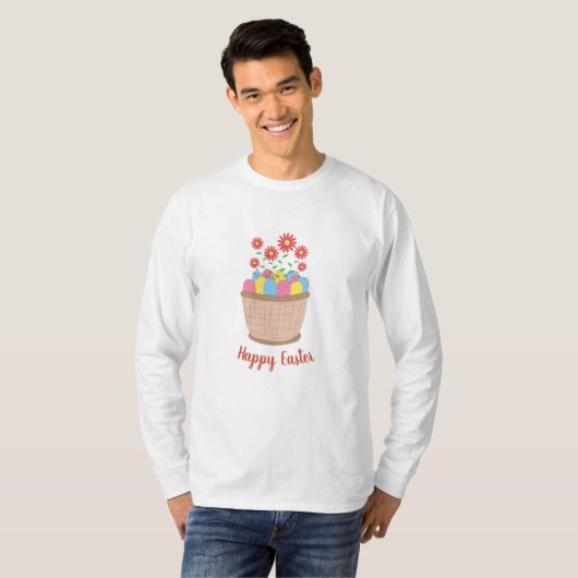 Camiseta masculina de Páscoa (Happy Easter) Tシャツ (正面フル)