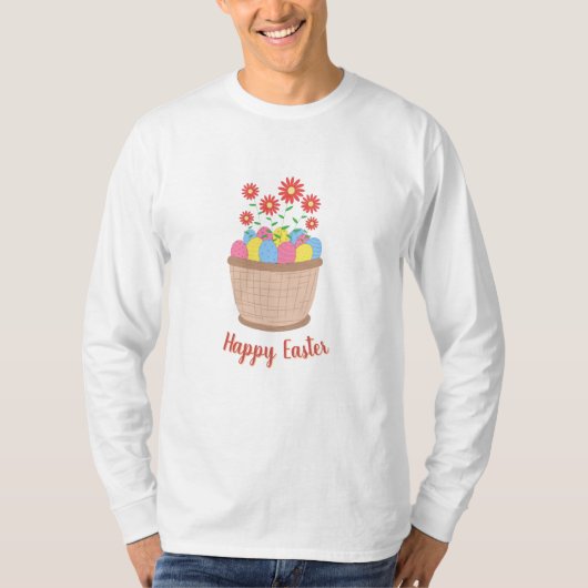 Camiseta masculina de Páscoa (Happy Easter) Tシャツ (正面)
