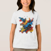 Camiseta Masculina Juvenil Básica Arte Expressão トライブレンドＴシャツ (正面)