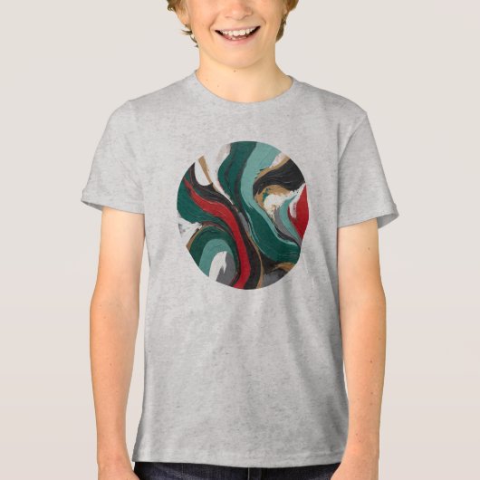 Camiseta Masculina Juvenil Básica Arte Expressão-3 トライブレンドＴシャツ (正面)