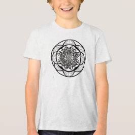 Camiseta Masculina Juvenil Básica Flôr da Vida-5 トライブレンドＴシャツ