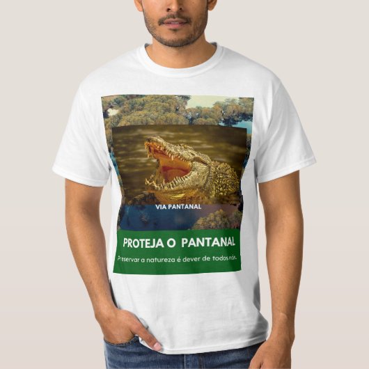  Camiseta Masculina Value Via Pantanal Jacaré Tシャツ (正面)