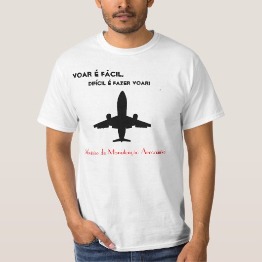 Camiseta Mecânico de Manutenção Avião Tシャツ (正面)