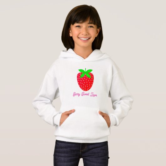 camiseta moletom infantil estampa morango (正面フル)