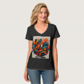 Camiseta Mujer Arte Simbólico de Equilibrio Tシャツ (正面フル)