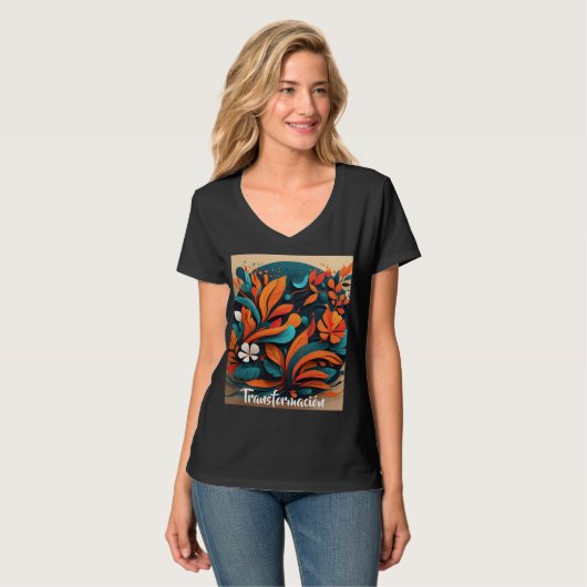 Camiseta Mujer Arte Simbólico Transformación Tシャツ (正面フル)
