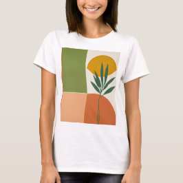 camiseta mujer planta minimal tシャツ