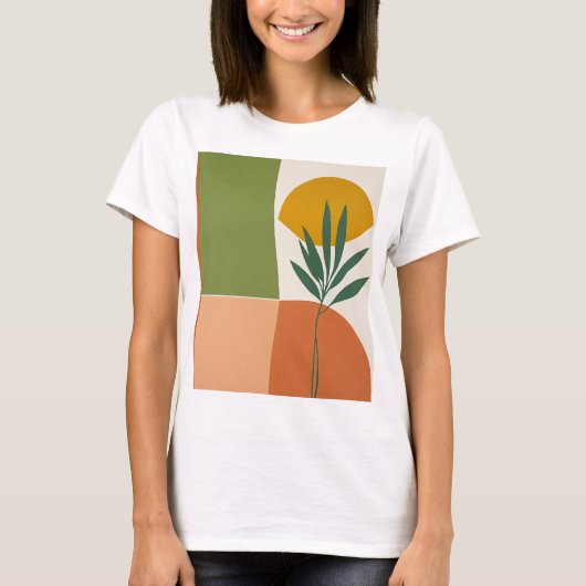 camiseta mujer planta minimal tシャツ (正面)