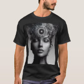 Camiseta negra con estilo  tシャツ (正面)